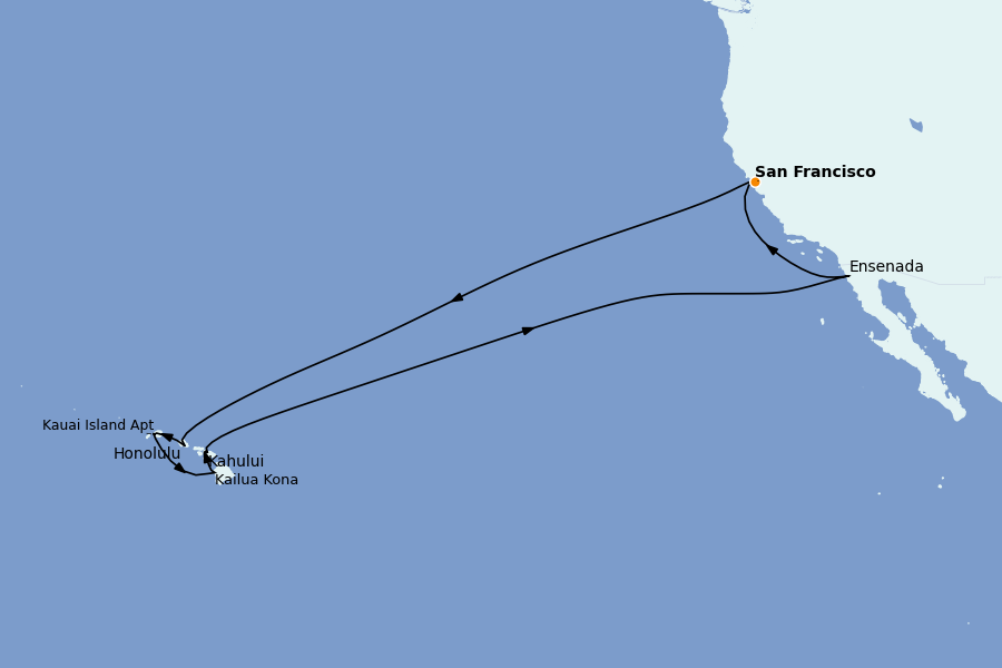 Itinerario del crucero Riviera Mexicana y América Central (Costa Pacífica) 16 días a bordo del Ruby Princess