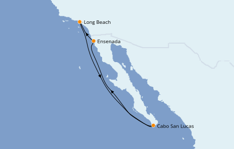 Itinerario del crucero Riviera Mexicana 6 días a bordo del Carnival Panorama