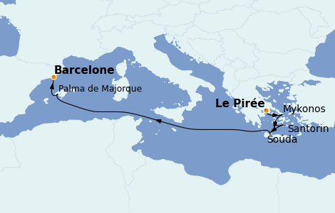 Itinerario del crucero Grecia y Adriático 7 días a bordo del Brilliance of the Seas