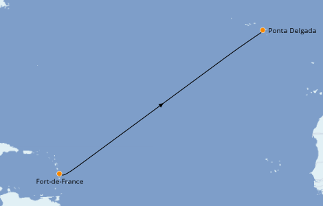 Itinerario del crucero Islas Canarias 12 días a bordo del Le Champlain