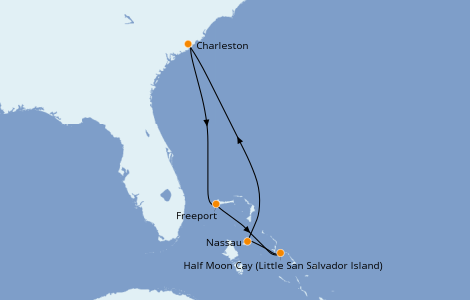 Itinerario del crucero Bahamas 6 días a bordo del Carnival Sunshine