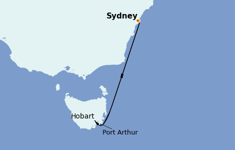 Itinerario del crucero Australia 2022 5 días a bordo del Majestic Princess
