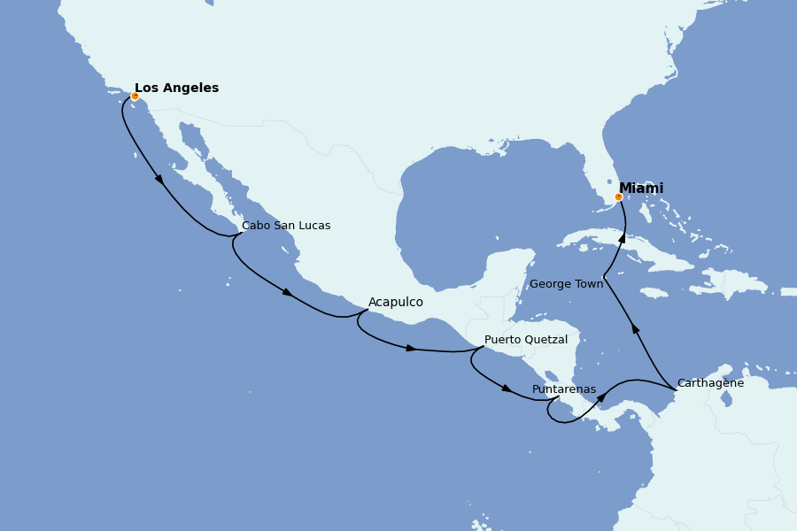 Itinerario del crucero Caribe del Este (Antillas) 16 días a bordo del Seven Seas Grandeur