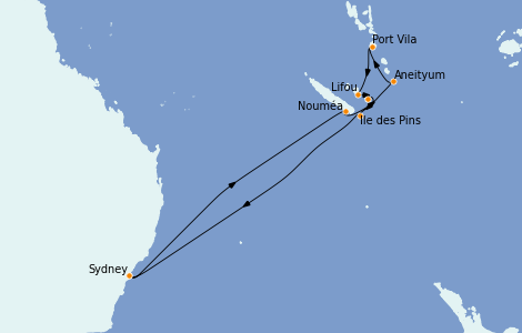 Itinerario del crucero Australia 2022 11 días a bordo del Celebrity Eclipse