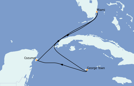Itinerario del crucero Caribe del Oeste 5 días a bordo del Celebrity Summit