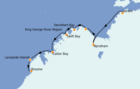 Itinerario del crucero Australia 2022 10 días a bordo del Le Soléal