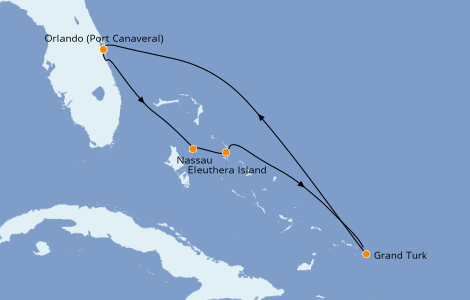 Itinerario del crucero Caribe del Este 5 días a bordo del Carnival Elation