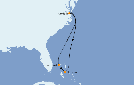 Itinerario del crucero Bahamas 5 días a bordo del Carnival Magic
