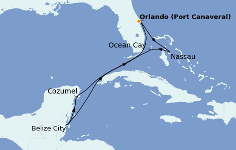 Itinerario del crucero Caribe del Este 7 días a bordo del MSC Meraviglia