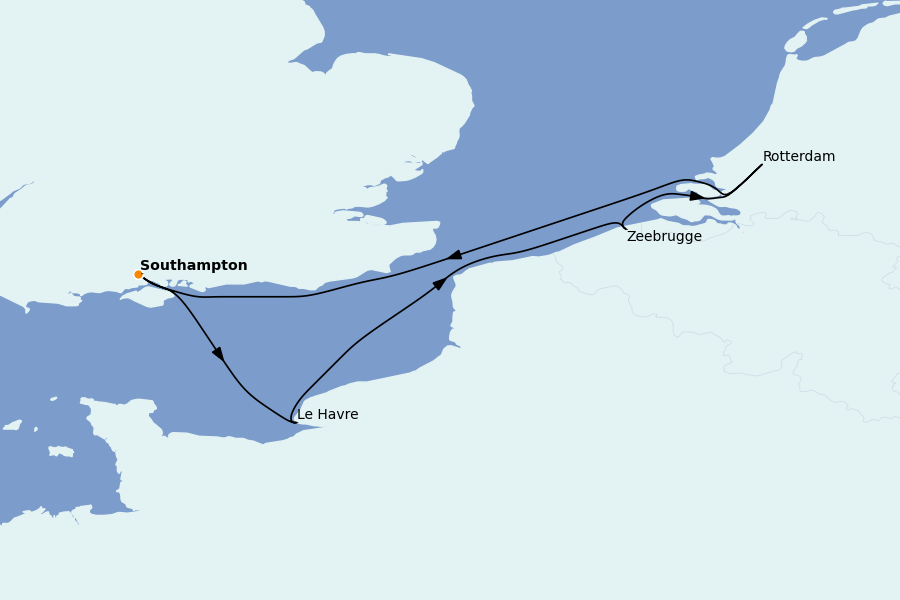Itinerario del crucero Mar Báltico y Mar del Norte 7 días a bordo del Queen Mary 2