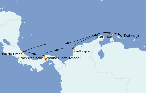 Itinerario del crucero Caribe del Este 9 días a bordo del Norwegian Jewel
