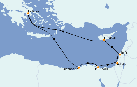 Itinerario del crucero Tierra Santa 11 días a bordo del Azamara Journey
