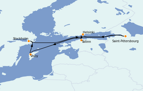 Itinerario del crucero Mar Báltico 7 días a bordo del Voyager of the Seas