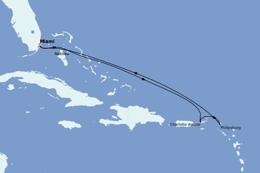 Itinerario del crucero Caribe del Este (Antillas) 7 días a bordo del Celebrity Beyond
