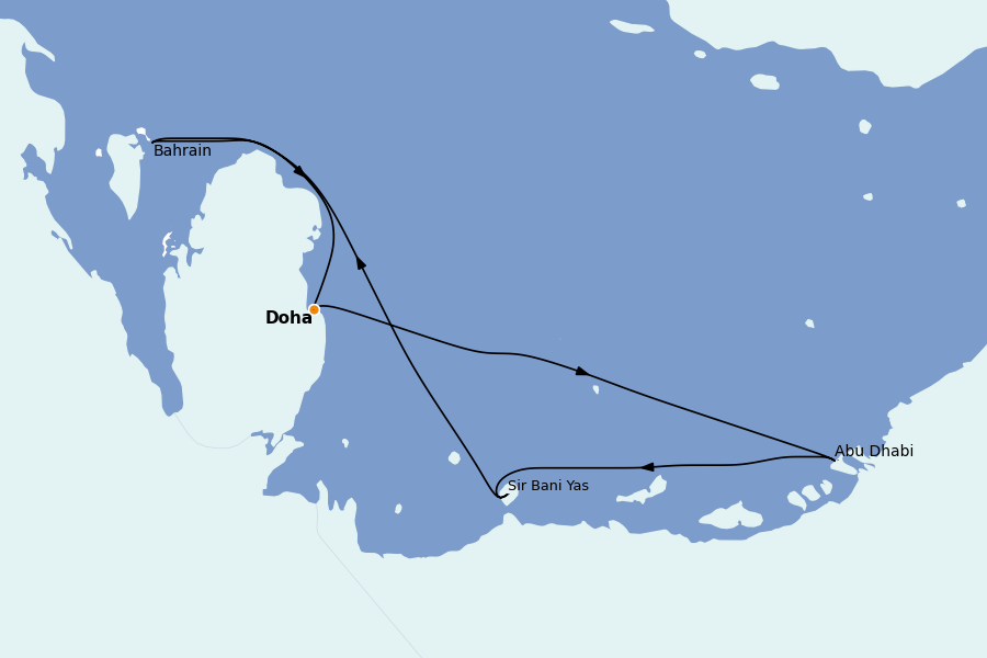 Itinerario del crucero Dubái 7 días a bordo del Celestyal Journey