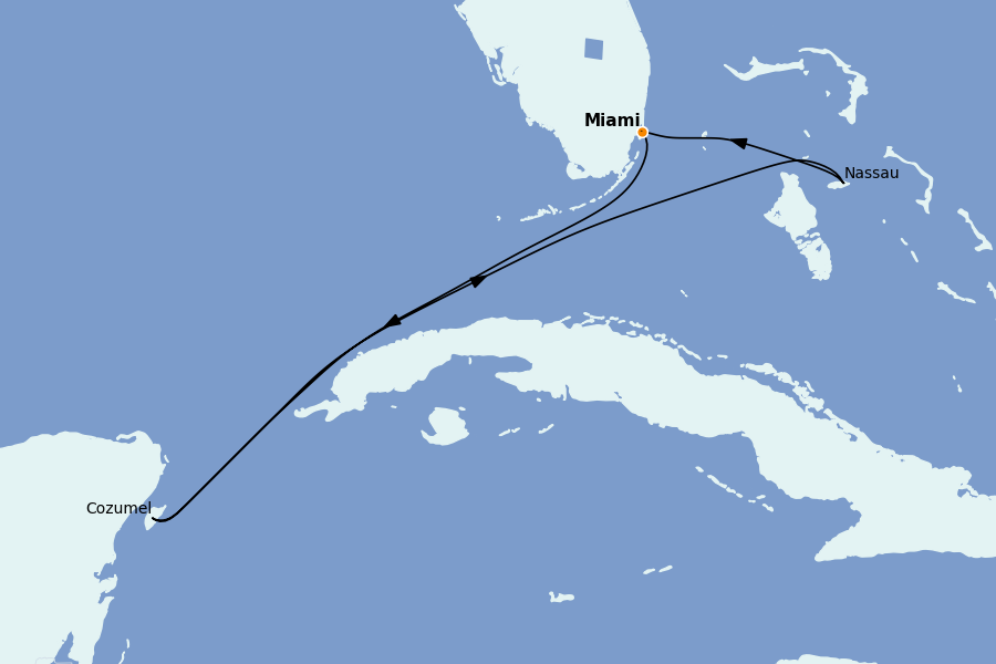 Itinéraire de la croisière Caraïbes de l'Est (Antilles) 5 jours à bord du Freedom of the Seas