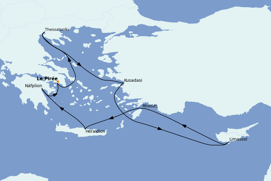 Itinerario del crucero Grecia y Adriático 11 días a bordo del Celebrity Infinity