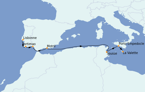 Itinerario del crucero Mediterráneo 10 días a bordo del Silver Cloud Expedition