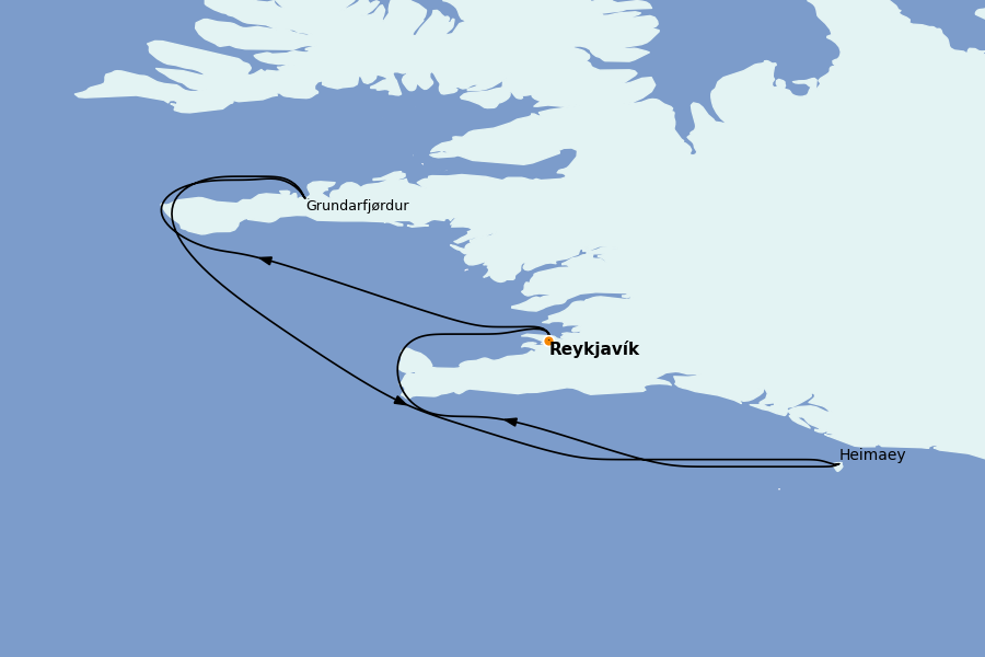 Itinerario del crucero Polo Norte 10 días a bordo del Seabourn Venture