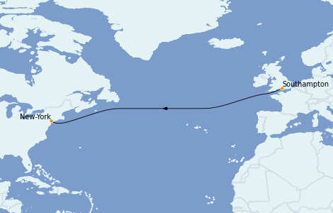 Itinéraire de la croisière Canada 9 jours à bord du Queen Victoria