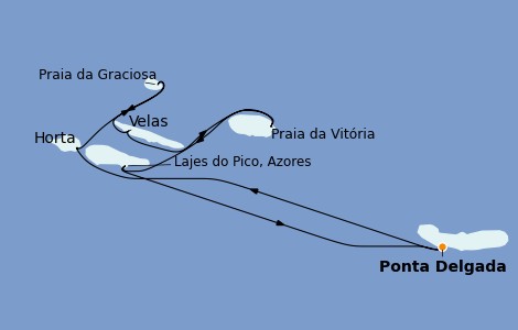 Itinéraire de la croisière Îles Canaries 7 jours à bord du Le Bellot