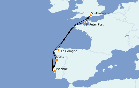 Itinéraire de la croisière Méditerranée 10 jours à bord du Queen Victoria