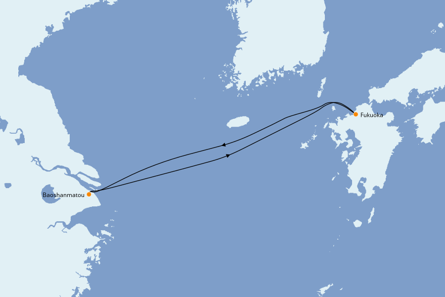 Itinerario del crucero China, Japón, Hong Kong, Taiwán, Corea del Sur 4 días a bordo del Spectrum of the Seas