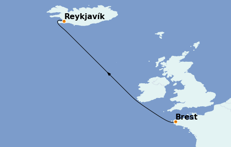 Itinéraire de la croisière Exploration polaire 4 jours à bord du Le Commandant Charcot