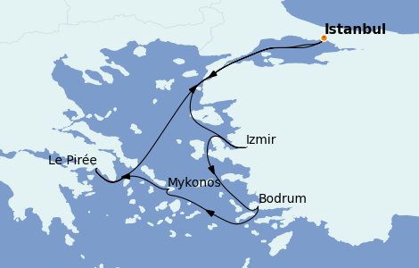 Itinéraire de la croisière Grèce & Adriatique 7 jours à bord du Costa Venezia