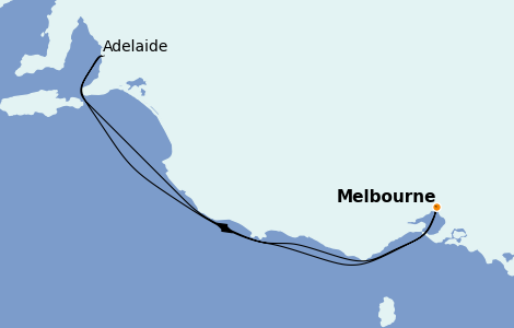Itinéraire de la croisière Australie 2023 4 jours à bord du Grand Princess