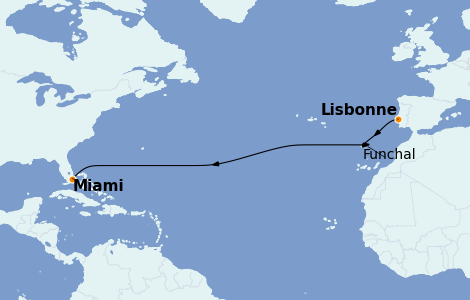 Itinéraire de la croisière Îles Canaries 13 jours à bord du Seabourn Sojourn