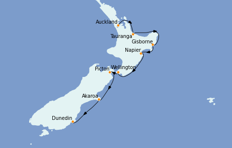 Itinéraire de la croisière Australie 2022 12 jours à bord du Le Soléal