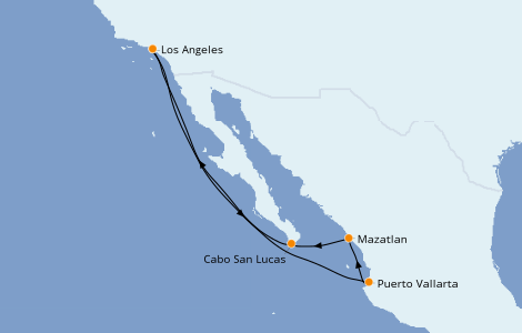 Itinéraire de la croisière Riviera Mexicaine 7 jours à bord du Norwegian Bliss
