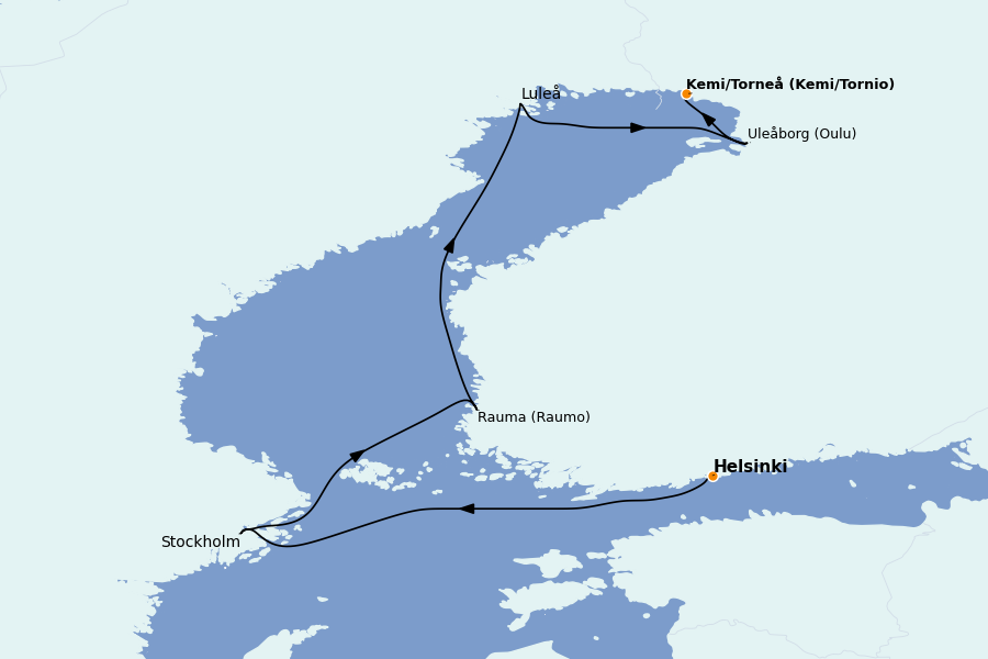 Itinerario del crucero Mar Báltico y Mar del Norte 8 días a bordo del Le Commandant Charcot