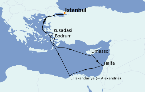 Itinéraire de la croisière Grèce & Adriatique 11 jours à bord du Costa Venezia