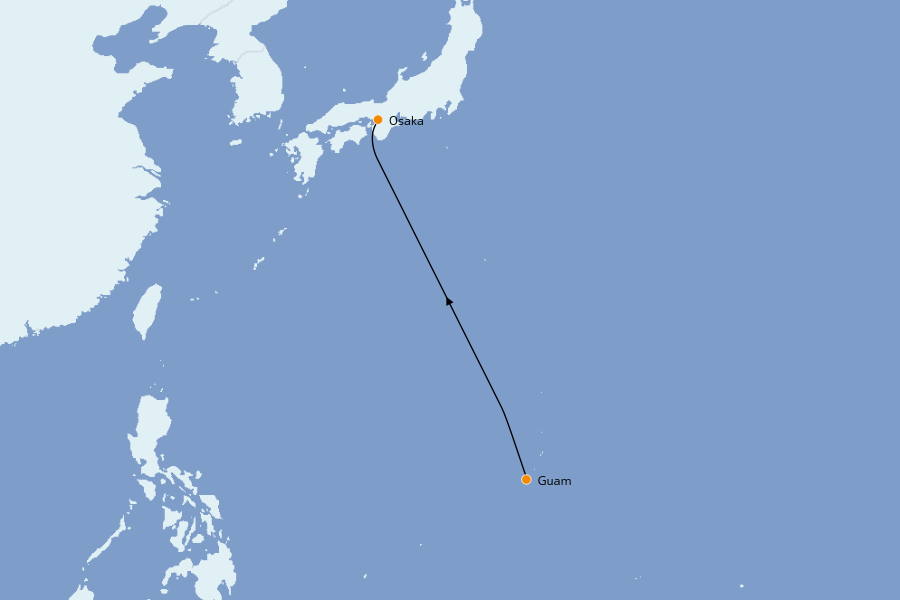 Itinerario del crucero China, Japón, Hong Kong, Taiwán, Corea del Sur 5 días a bordo del Le Soléal