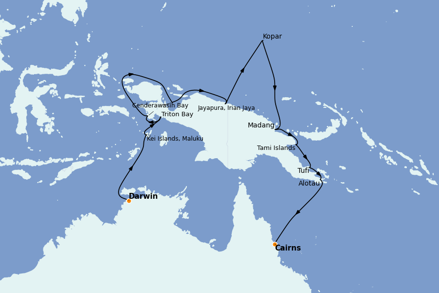 Itinéraire de la croisière Thaïlande, (Bali) Indonésie, Malaisie, Singapour, Vietnam, Birmanie, Philippines 16 jours à bord du Le Soléal