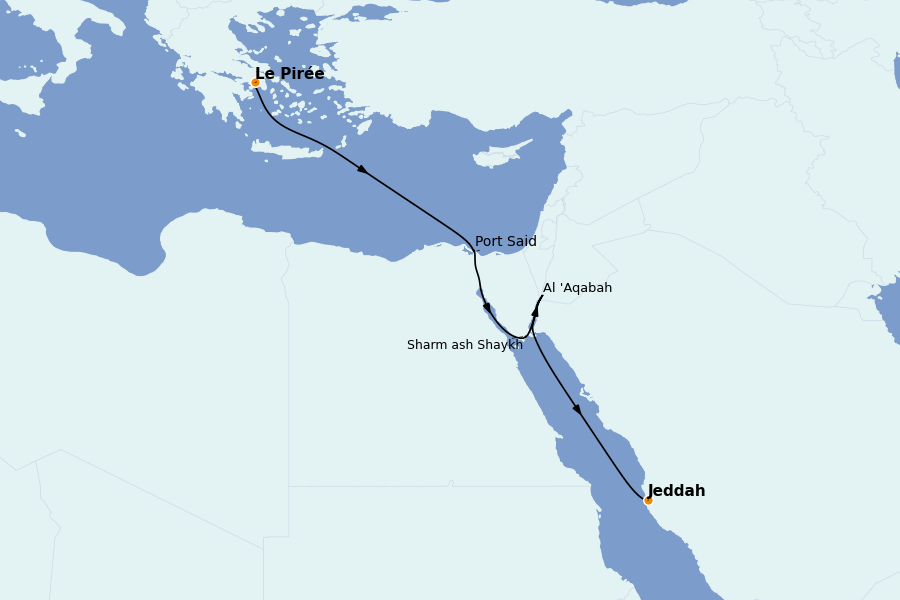 Itinéraire de la croisière Îles Grecques, Adriatique et Turquie - Méditerranée Orientale 7 jours à bord du Celestyal Journey