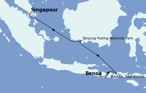 Itinéraire de la croisière Asie 9 jours à bord du Le Laperouse