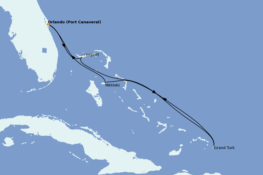 Itinéraire de la croisière Caraïbes de l'Est 6 jours à bord du Sky Princess
