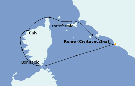 Itinéraire de la croisière Méditerranée 4 jours à bord du Star Clipper