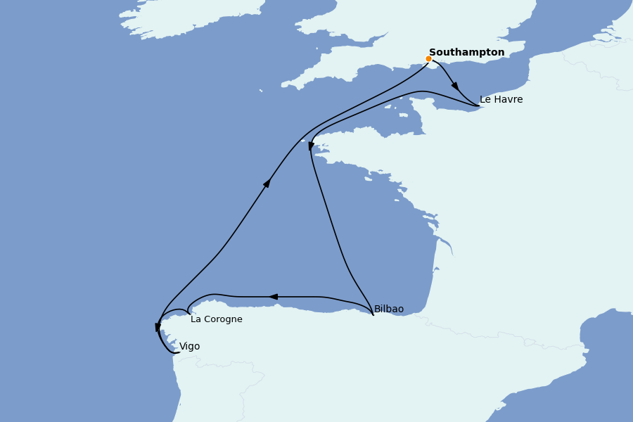 Itinerario del crucero Mediterráneo Occidental 7 días a bordo del Independence of the Seas