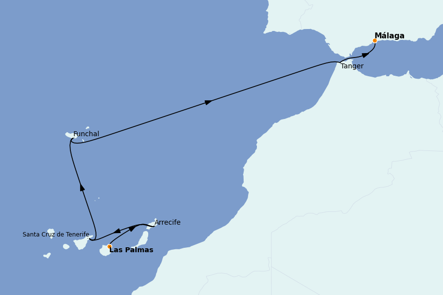 Itinéraire de la croisière Méditerranée Occidentale 8 jours à bord du Le Bougainville