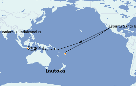 Itinéraire de la croisière Australie 2023 16 jours à bord du Paul Gauguin