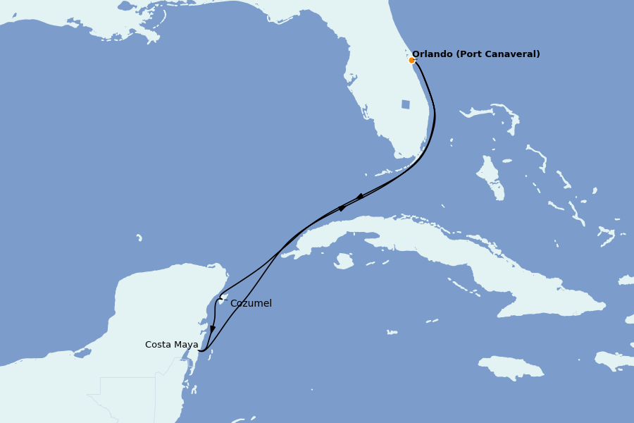 Itinéraire de la croisière Caraïbes de l'Est (Antilles) 5 jours à bord du Explorer of the Seas