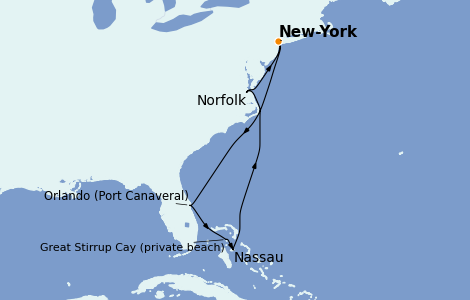 Itinéraire de la croisière Canada 7 jours à bord du Norwegian Getaway