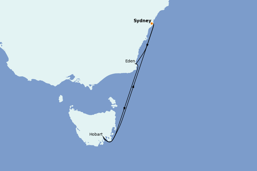 Itinéraire de la croisière Australie 2025 5 jours à bord du Celebrity Edge