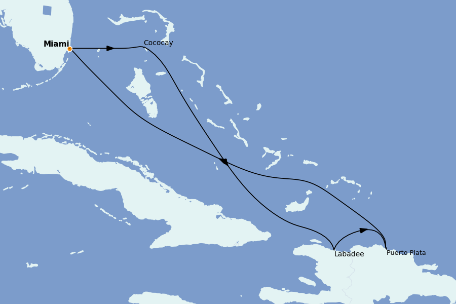 Itinerario del crucero Caribe del Este (Antillas) 6 días a bordo del Freedom of the Seas