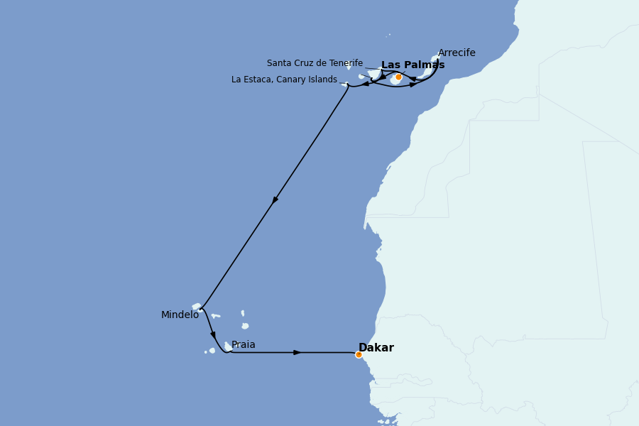 Itinéraire de la croisière Méditerranée Occidentale 10 jours à bord du Le Bougainville