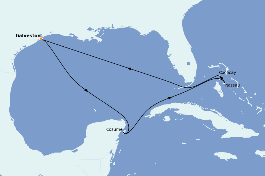 Itinéraire de la croisière Caraïbes de l'Ouest - Mexique, Cuba, Jamaïque 8 jours à bord du Harmony of the Seas